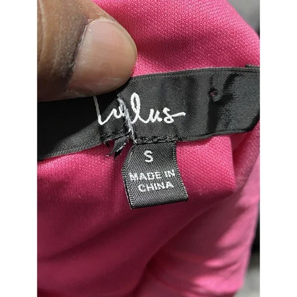 Lulus Social Sensation Hot Pink Square Neck Mini Bodycon Dress Women's Small - Picture 4 of 8